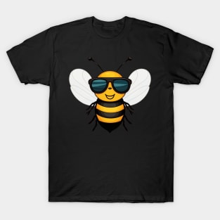 illustration of a bee wearing sunglasses T-Shirt